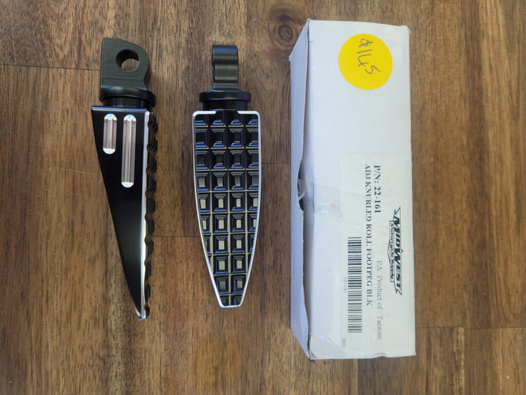 KNURLED BLACK FOOT Peg