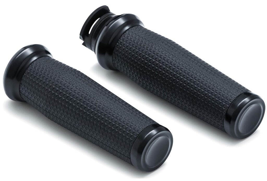 KURYAKYN Thresher Handlebar Grips for Throttle and Clutch, Satin Black