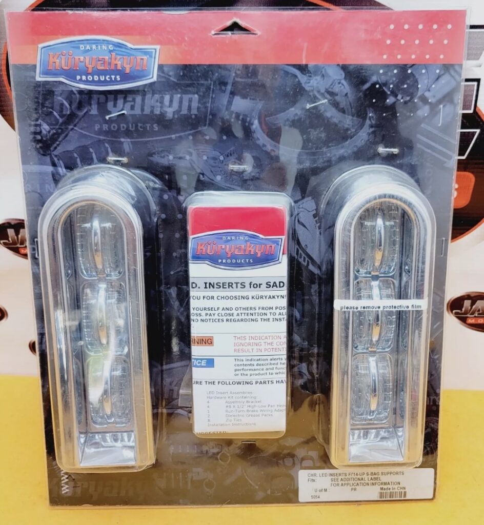 Kuryakyn - 5054 - LED Inserts for Saddlebag Supports, Chrome